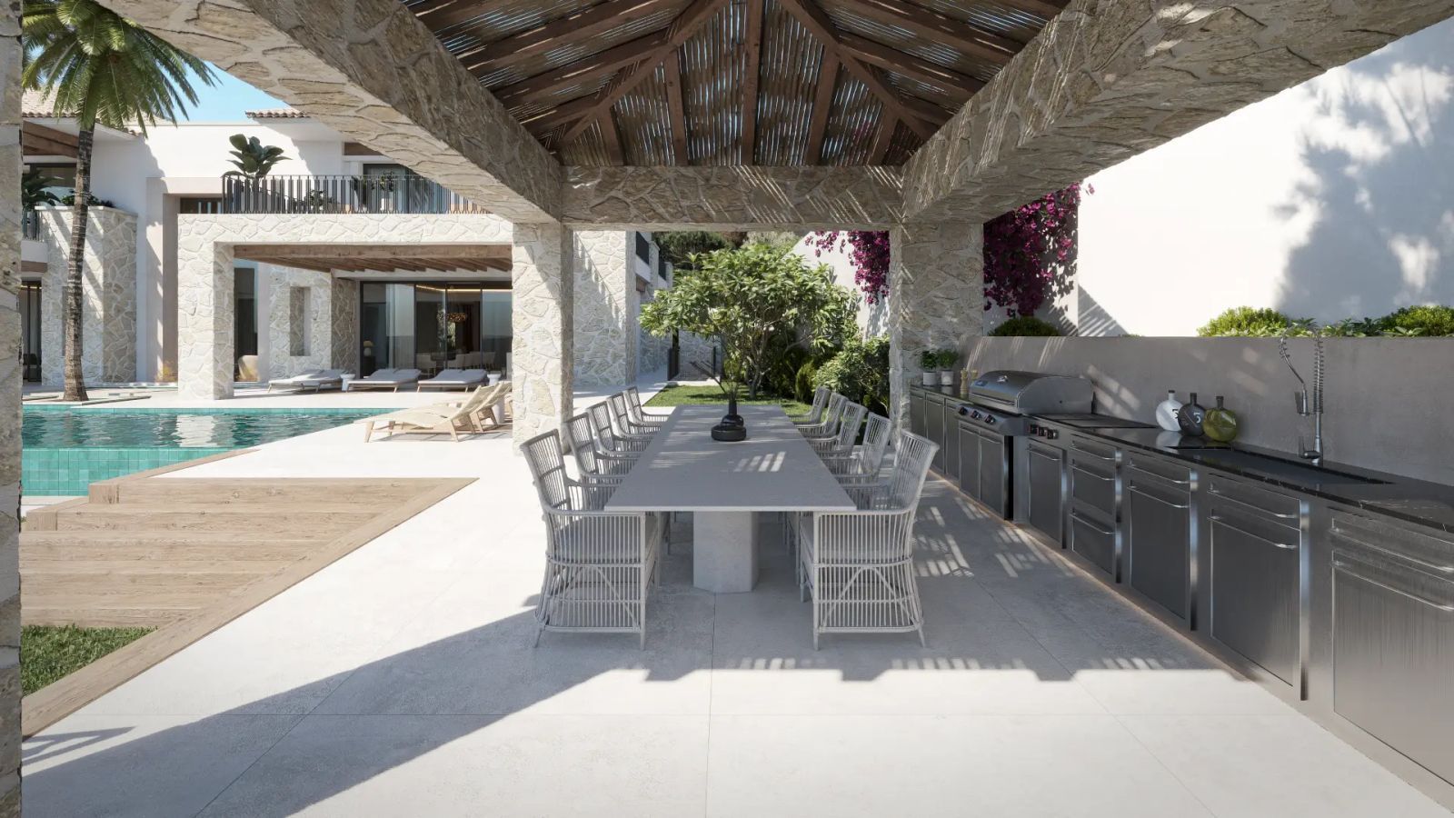 03 luxury outdoor dining kitchen